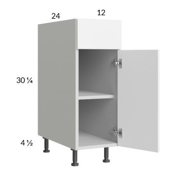Euro Gloss White 12" Base Cabinet