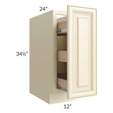 Phoenix Cream Glaze 12" Spice Base Cabinet