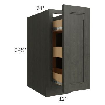 Charlotte Dark Grey 12" Spice Base Cabinet