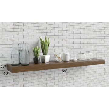 Vienna Cloud 54" Floating Walnut Shelf
