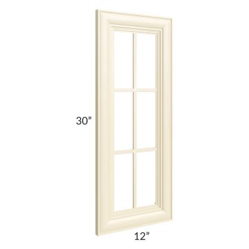Phoenix Cream Glaze 12" x 30" Mullion Glass Door Only